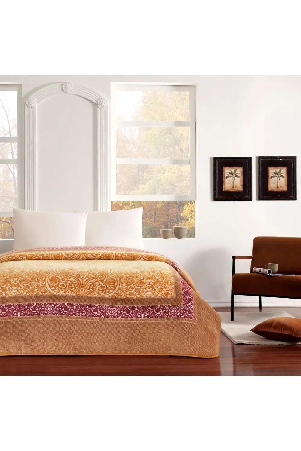 Jadira Çift Kişilik Battaniye Kiremit