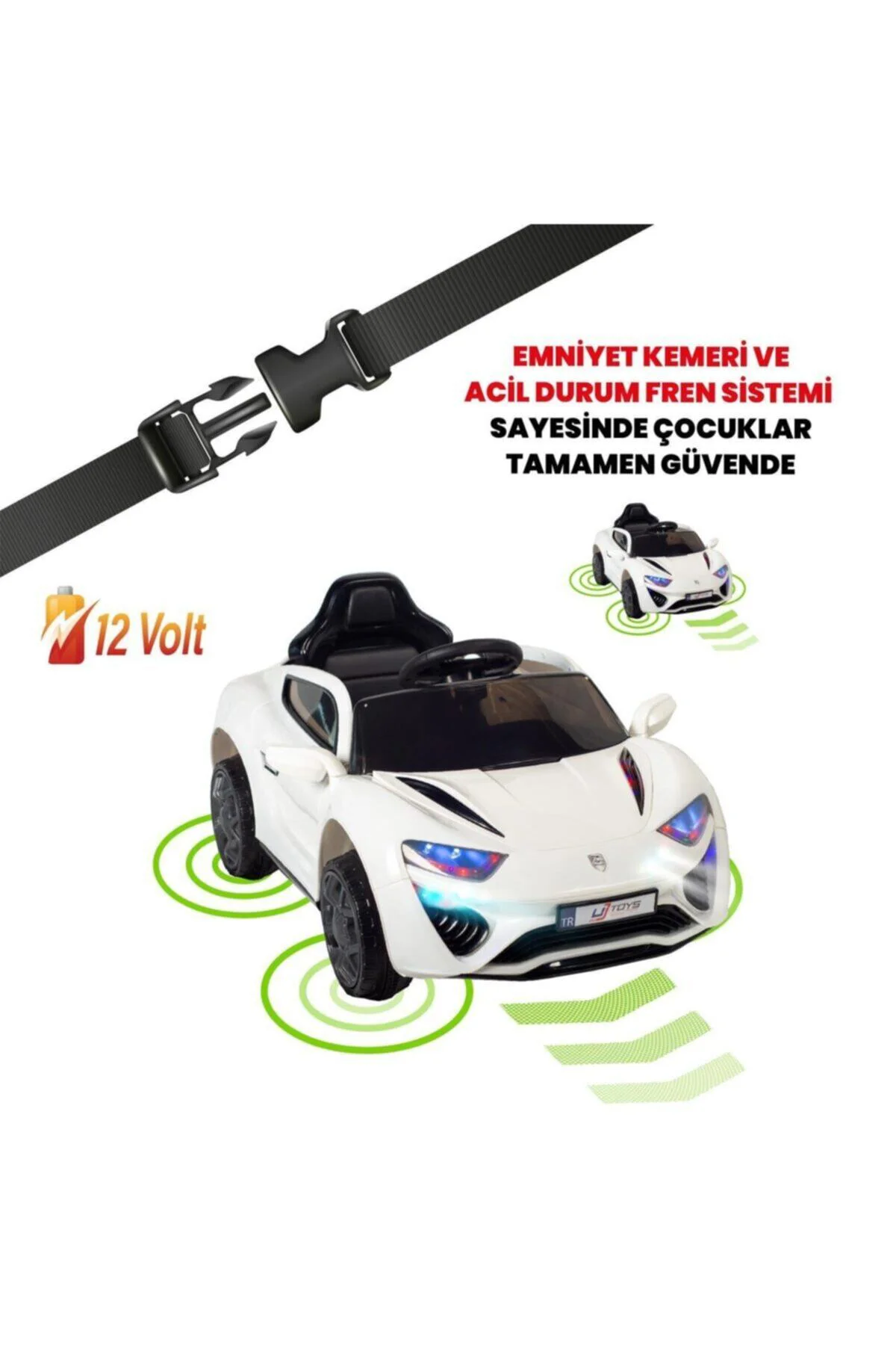 Jagor Uzaktan Kumandalı Akülü Araba 12v-beyaz