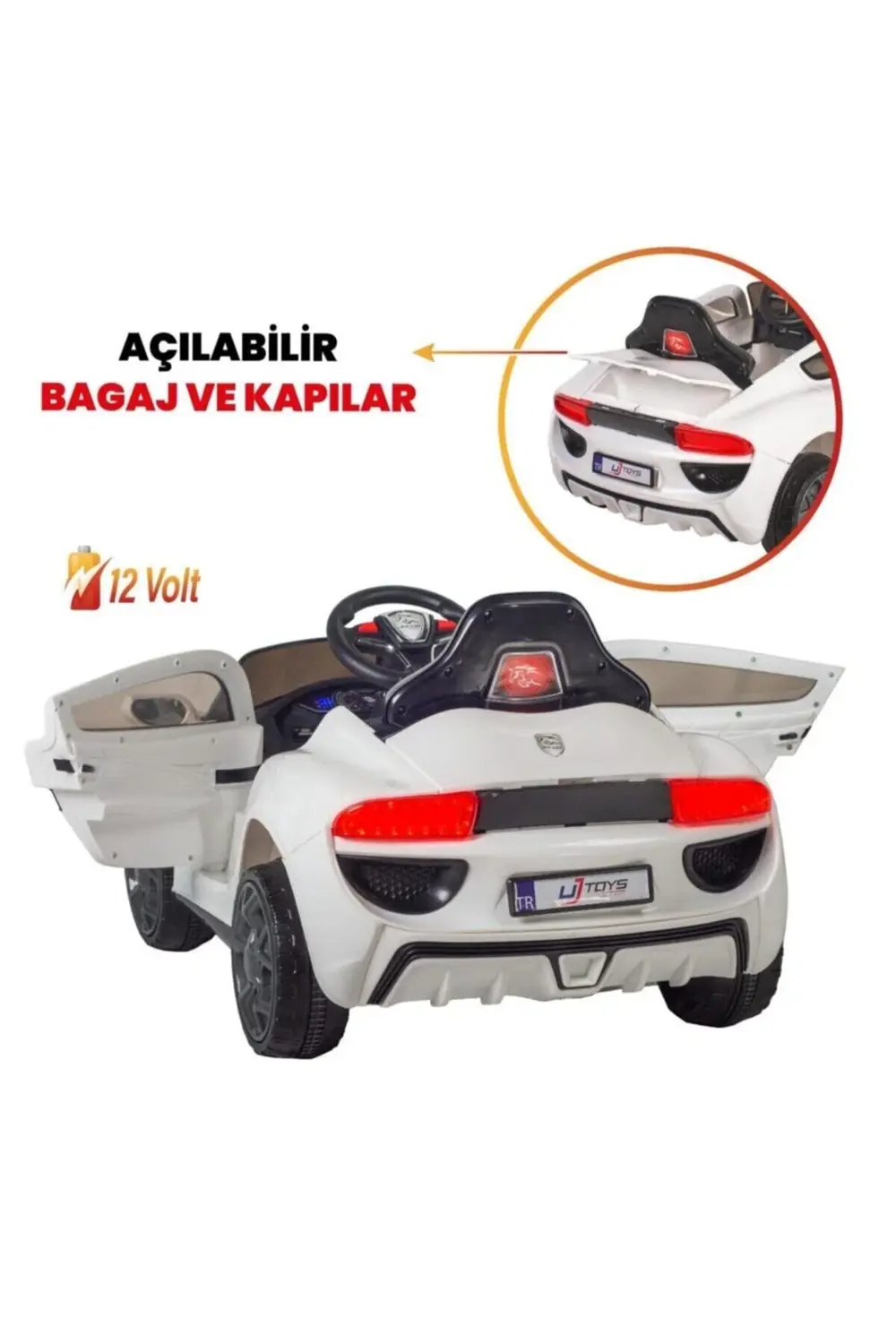 Jagor Uzaktan Kumandalı Akülü Araba 12v-beyaz