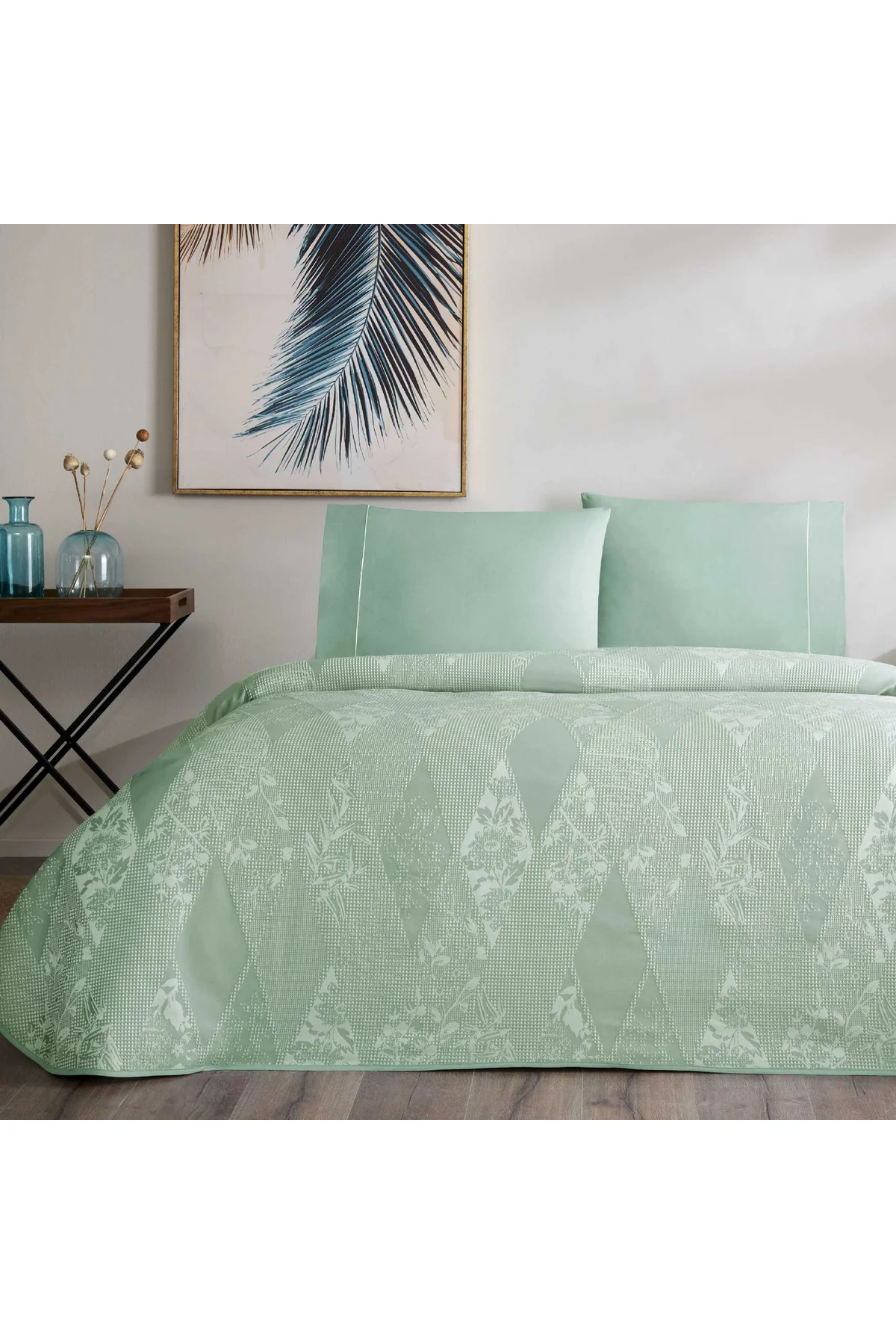 Jakar Flava Çift Kişilik Pike Takımı Yeşil