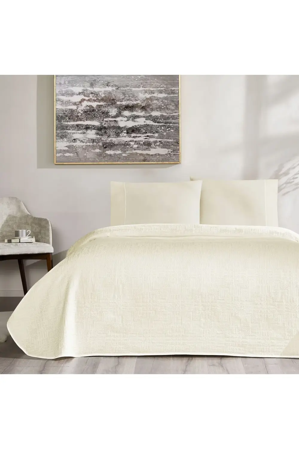 Jakar Vıgnes Çift Kişilik Pike Takımı Beyaz