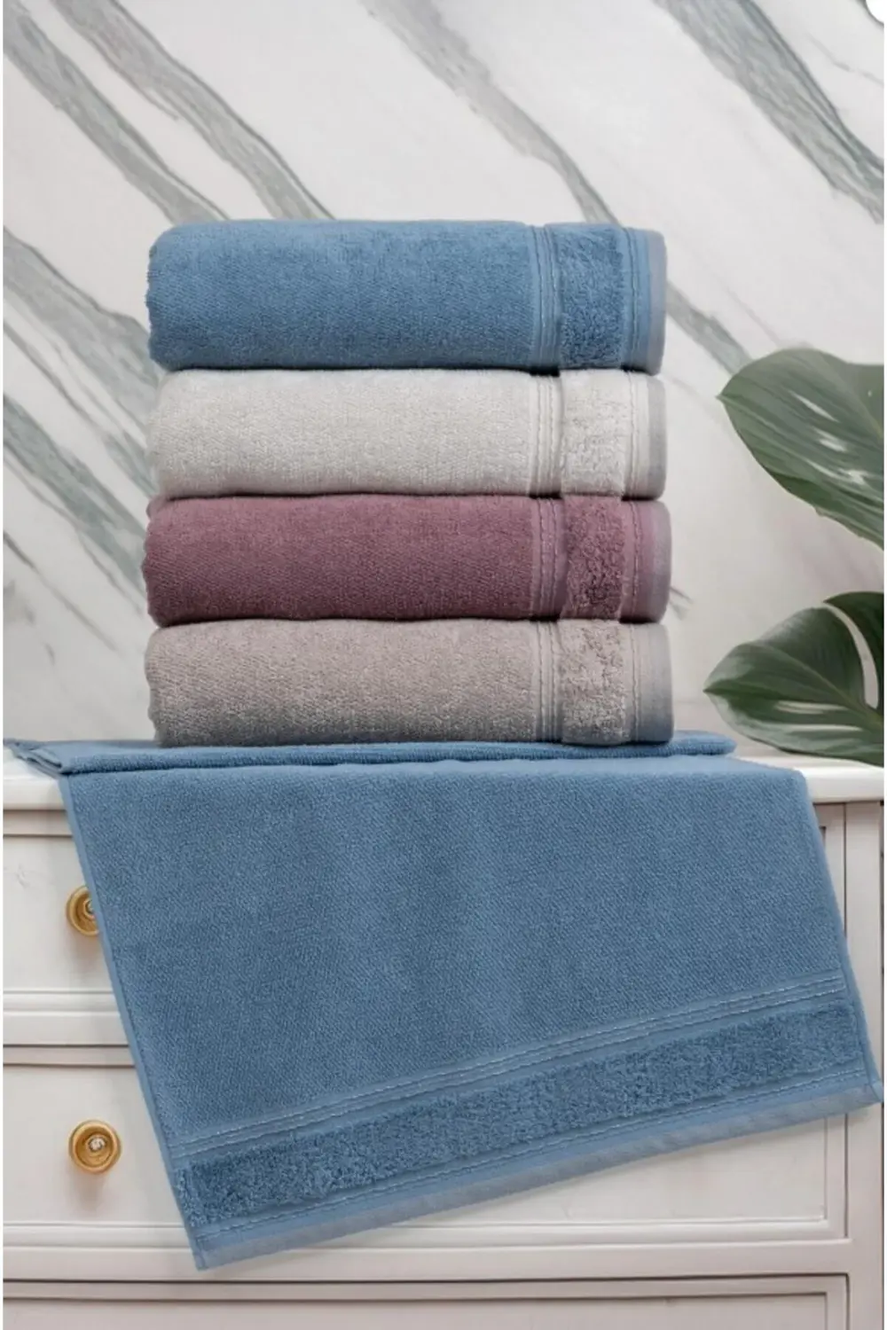 Jakarlı 4´lü 50x90 El Havlusu Bettina