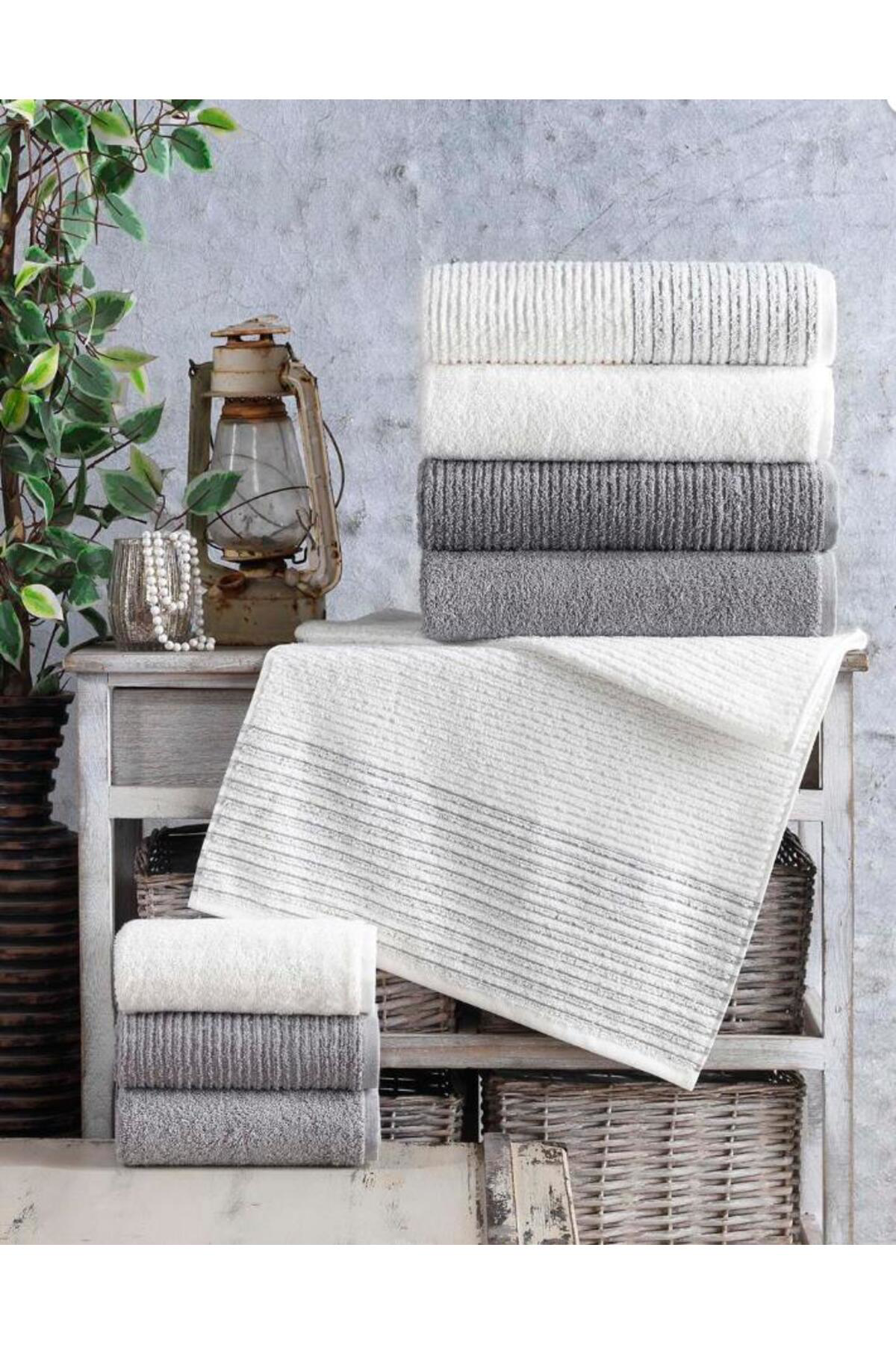 Altınbaşak Jakarlı 4´Lü 50X90 El Havlusu Lisa