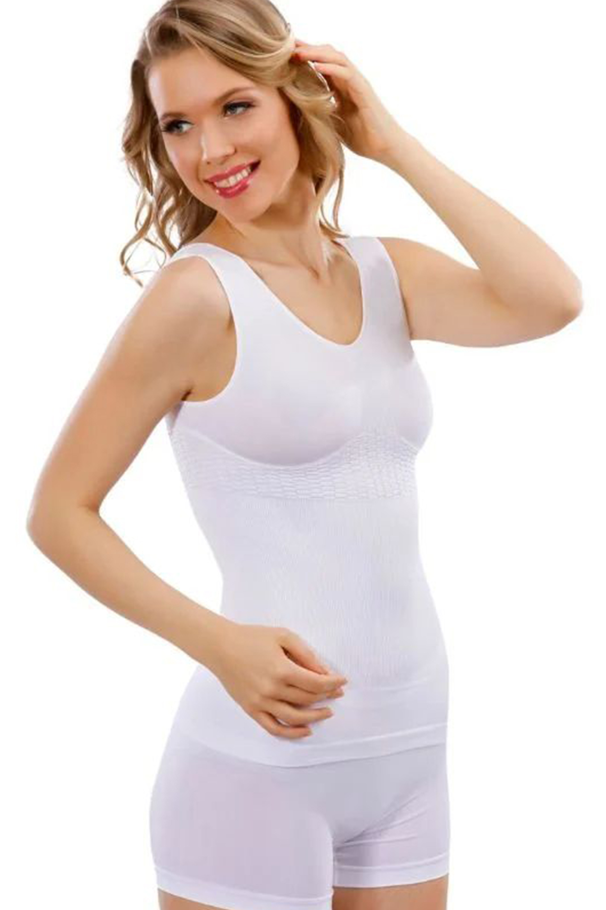 Just Cheap Store Jakarli Kalin Askili Bayan Atlet 14005 -Beyaz