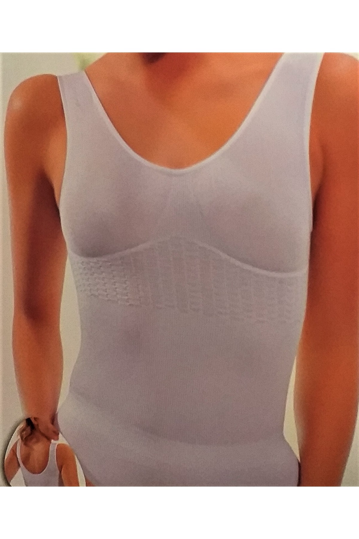 Jakarlı Kalın Askılı Toparlayıcı Korse Atlet