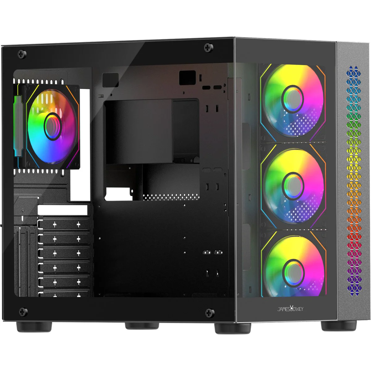 James Donkey Stark S800 4xargb Temperli Cam 750W 80+ Bronze Atx Siyah Gaming (Oyuncu) Kasa James Donkey Stark S800 4xargb Temperli Cam 750W 80+ Bronze Atx Siyah Gaming (Oyuncu) Kasa