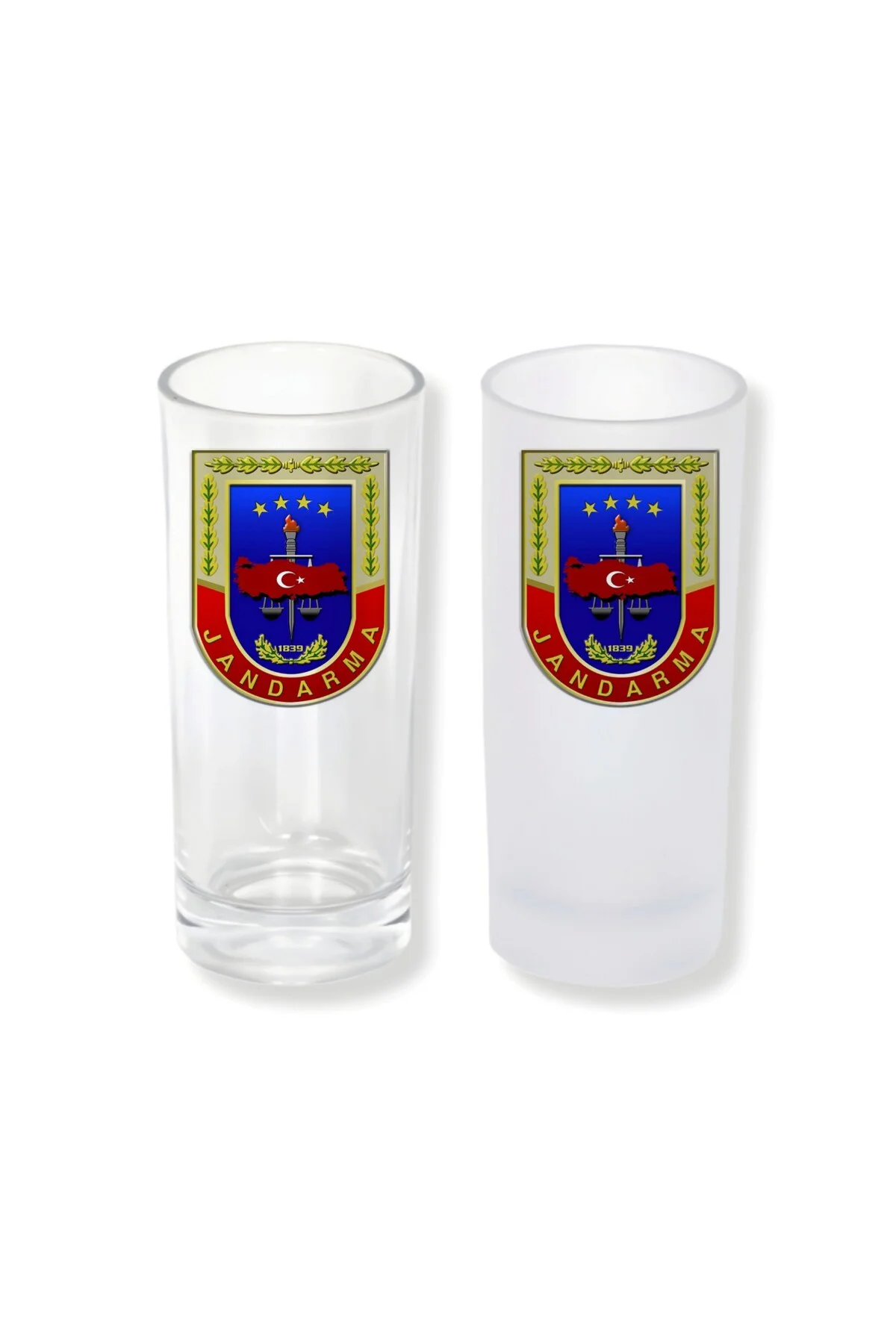 Jandarma Kuvvetleri Buzlu / Buzsuz Seçenekli Rakı Bardağı – 1 Ade