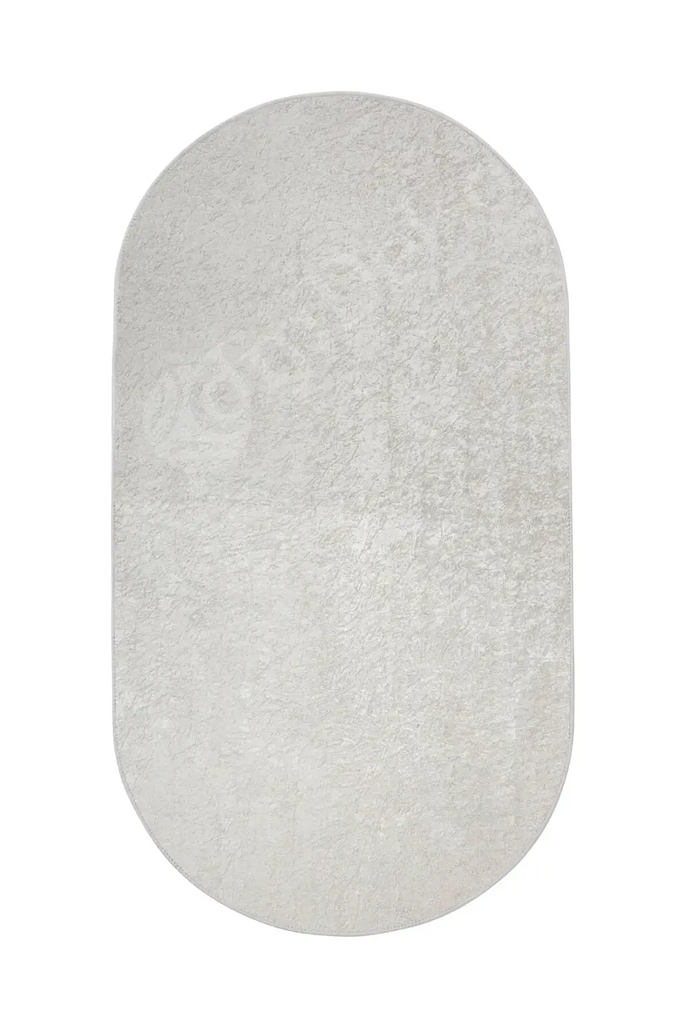 Janjanlı Oval Halı Açık Krem Salon Koridor Antre Mutfak Halısı Si