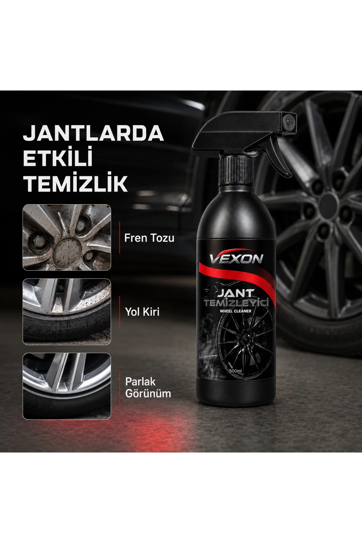 Jant Temizleyici Sprey 500 ml – Güçlü Etkili,Balata Tozu ve Zorlu Kir Temizleyici, Parlaklık Etkili Jant Temizleyici Sprey 500 ml – Güçlü Etkili,Balata Tozu ve Zorlu Kir Temizleyici, Parlaklık Etkili