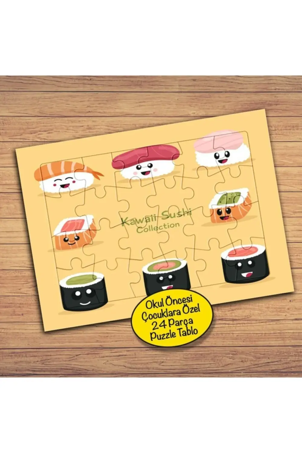 Japon Yemekleri-susih 24 Parça Çocuklara Özel Yapboz Tablo-983