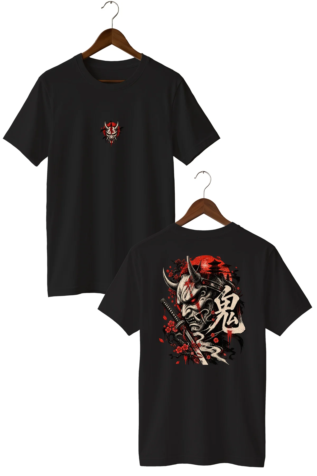 Japonese Oni Mask Baskılı Oversize Unisex T-Shirt – Samurai Streetwear Grafik Tişört Japonese Oni Mask Baskılı Oversize Unisex T-Shirt – Samurai Streetwear Grafik Tişört