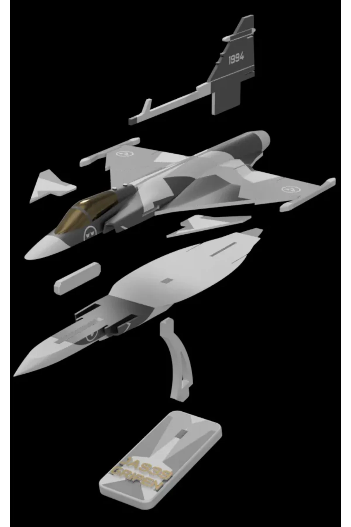 JAS39 GRIPEN Uçak Modeli Kiti - Görsel 6