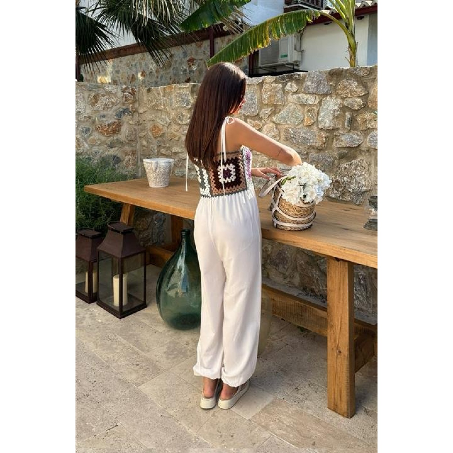 Jasmin Süzüneli Keten Tulum -