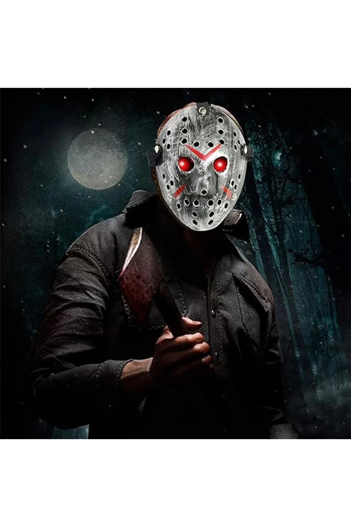 Jason Maskesi Hannibal Maskesi Metal Gümüş Renk 20x25 cm