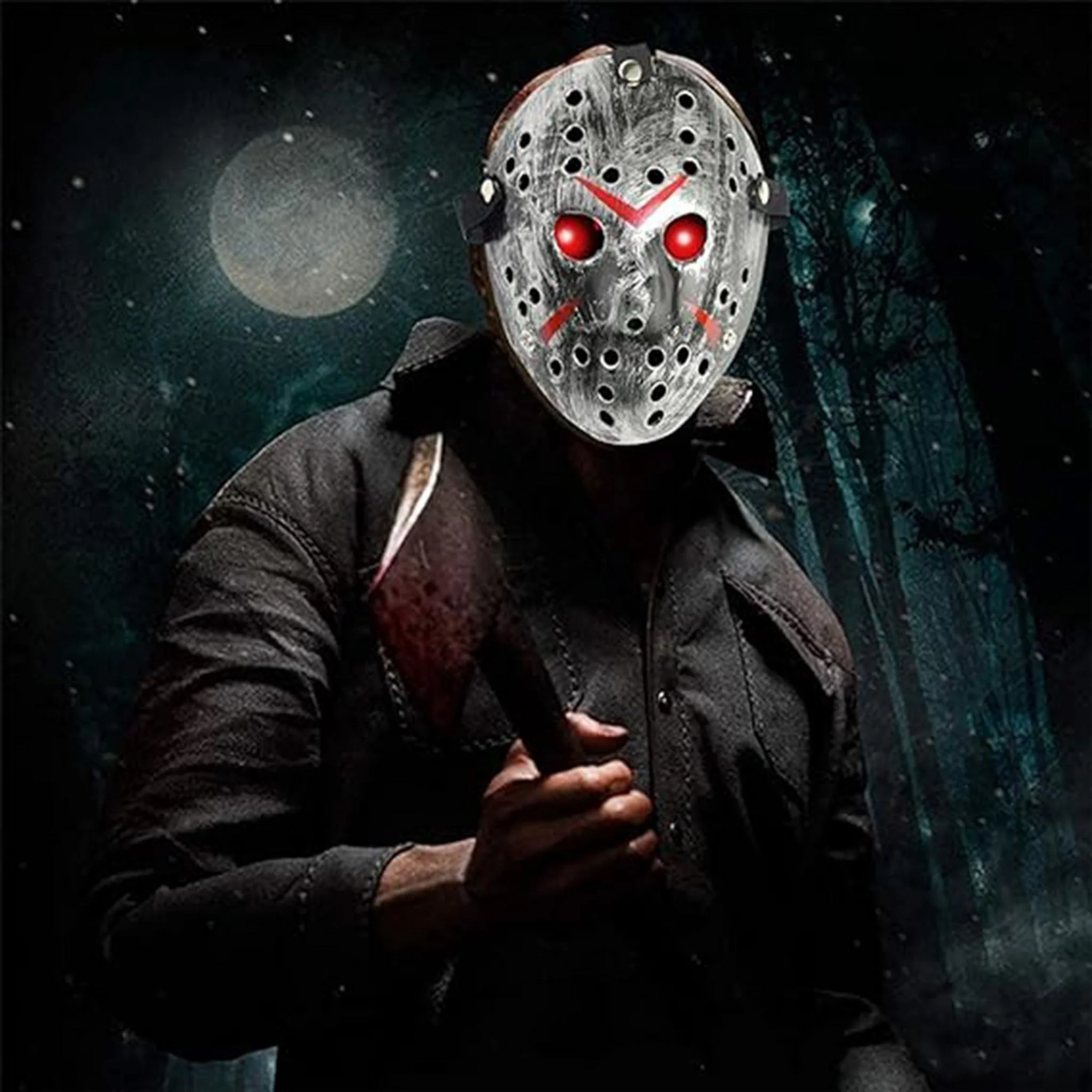 Jason Maskesi Hannibal Maskesi Metal Gümüş Renk 20x25 cm