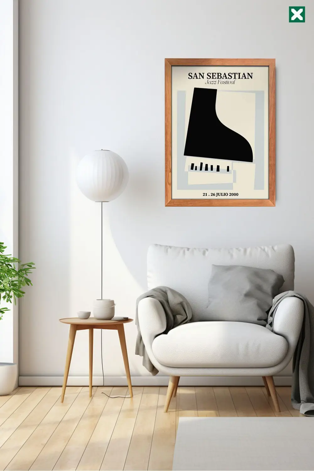 Jazz Festival 3'lü Set , Çerçeve Görünümlü Modern Mdf Tablo