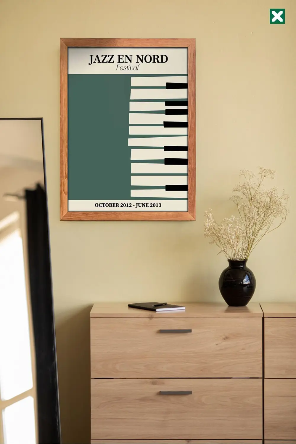 Jazz Festival 3'lü Set , Çerçeve Görünümlü Modern Mdf Tablo
