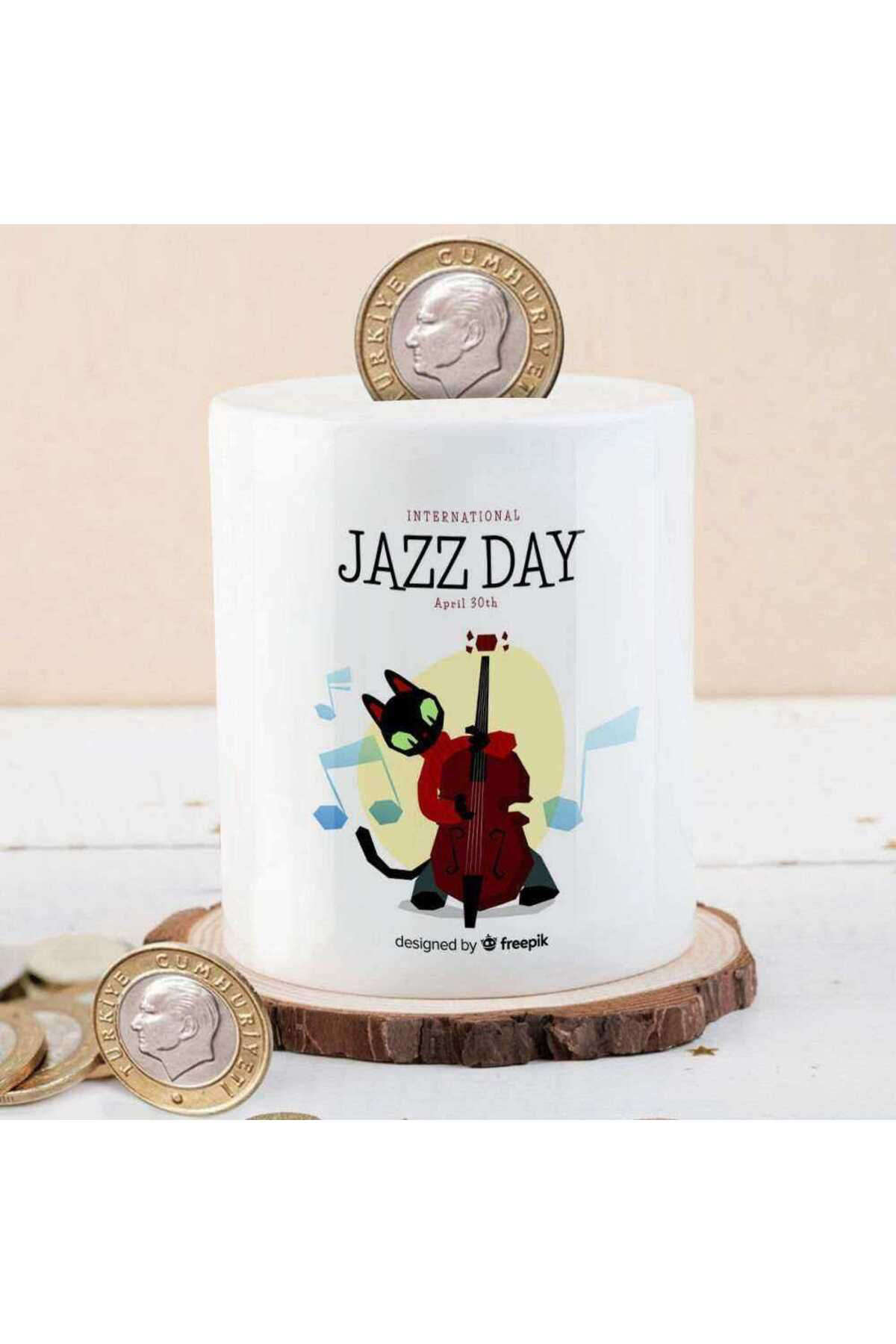 Asilmeydan Jazz Günü Sanatçi Kedi Para Birikim Kumbarasi-2148096749