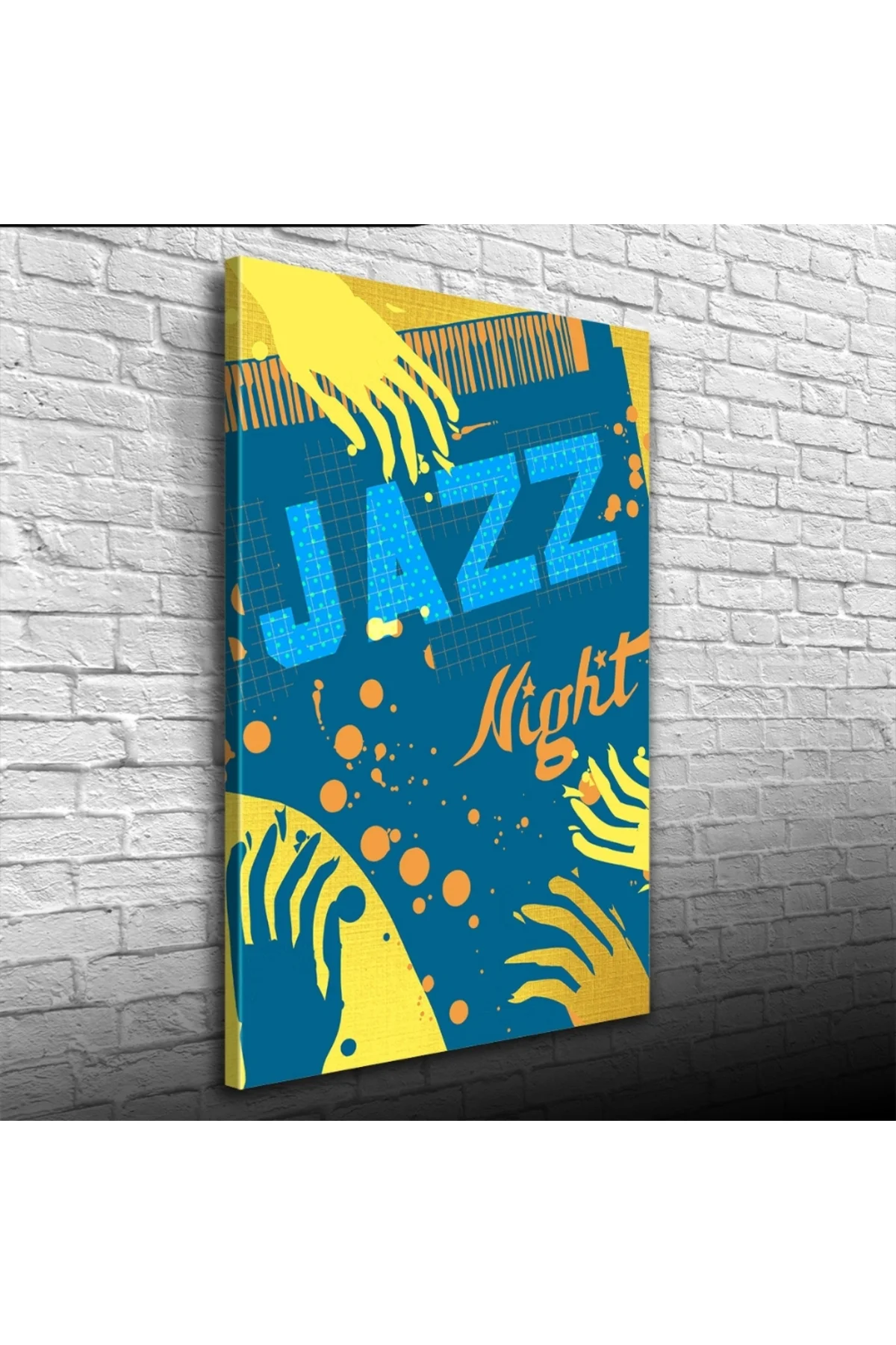 Jazz Night Afişi Kanvas Tablo 50 x 70