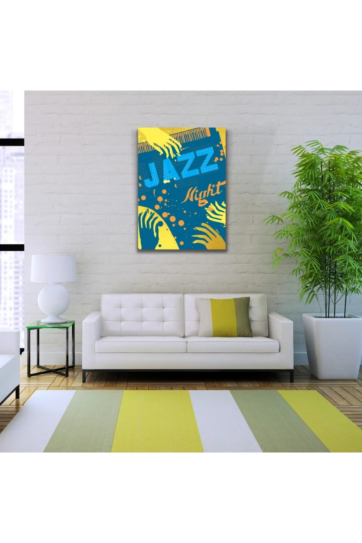Jazz Night Afişi Kanvas Tablo 50 x 70