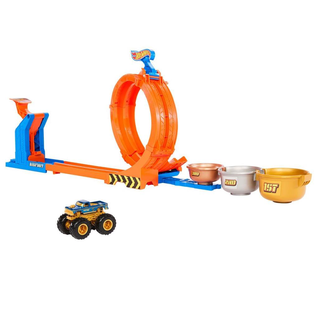 JBX64 Hot Wheels Monster TrucDöngü ve Takla Bigfoot Oyun Parkuru JBX64 Hot Wheels Monster TrucDöngü ve Takla Bigfoot Oyun Parkuru