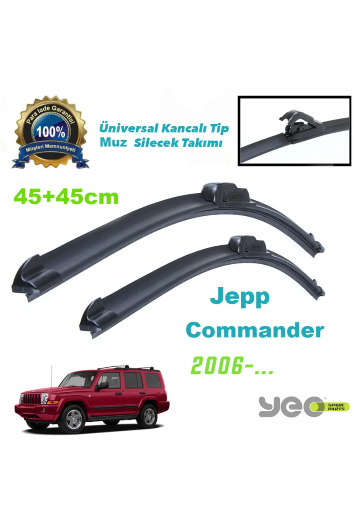 Jeep Commander Aeroflex Muz Silecek Takımı