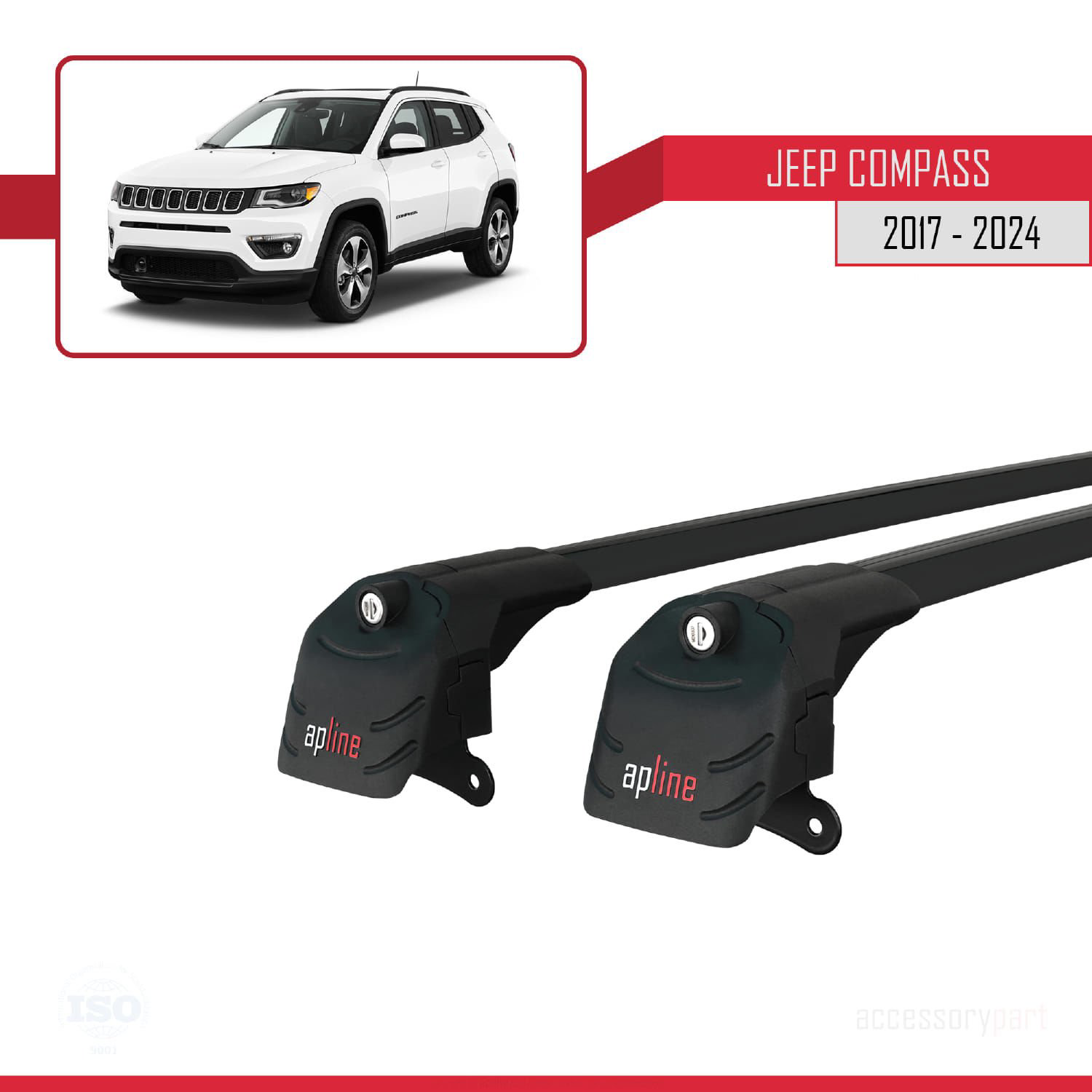 Jeep Compass 2017 ve Sonrası ile uyumlu ACE-2 Ara Atkı Tavan Barı