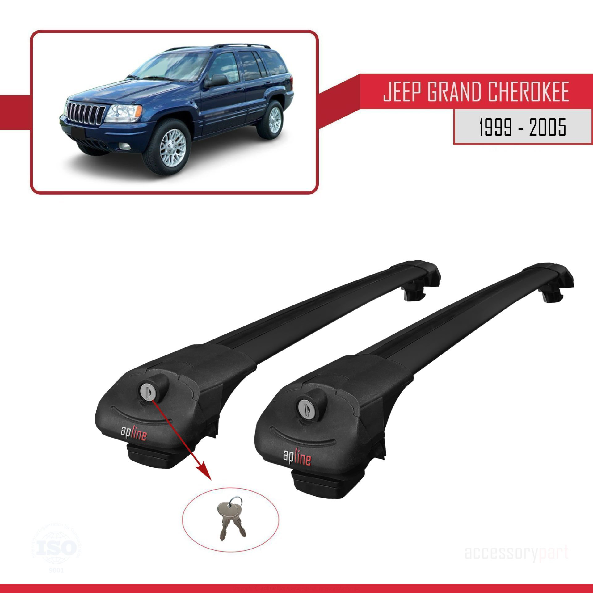 Jeep Grand Cherokee 1999-2005 Arası ile uyumlu ACE-1 Ara Atkı Tav