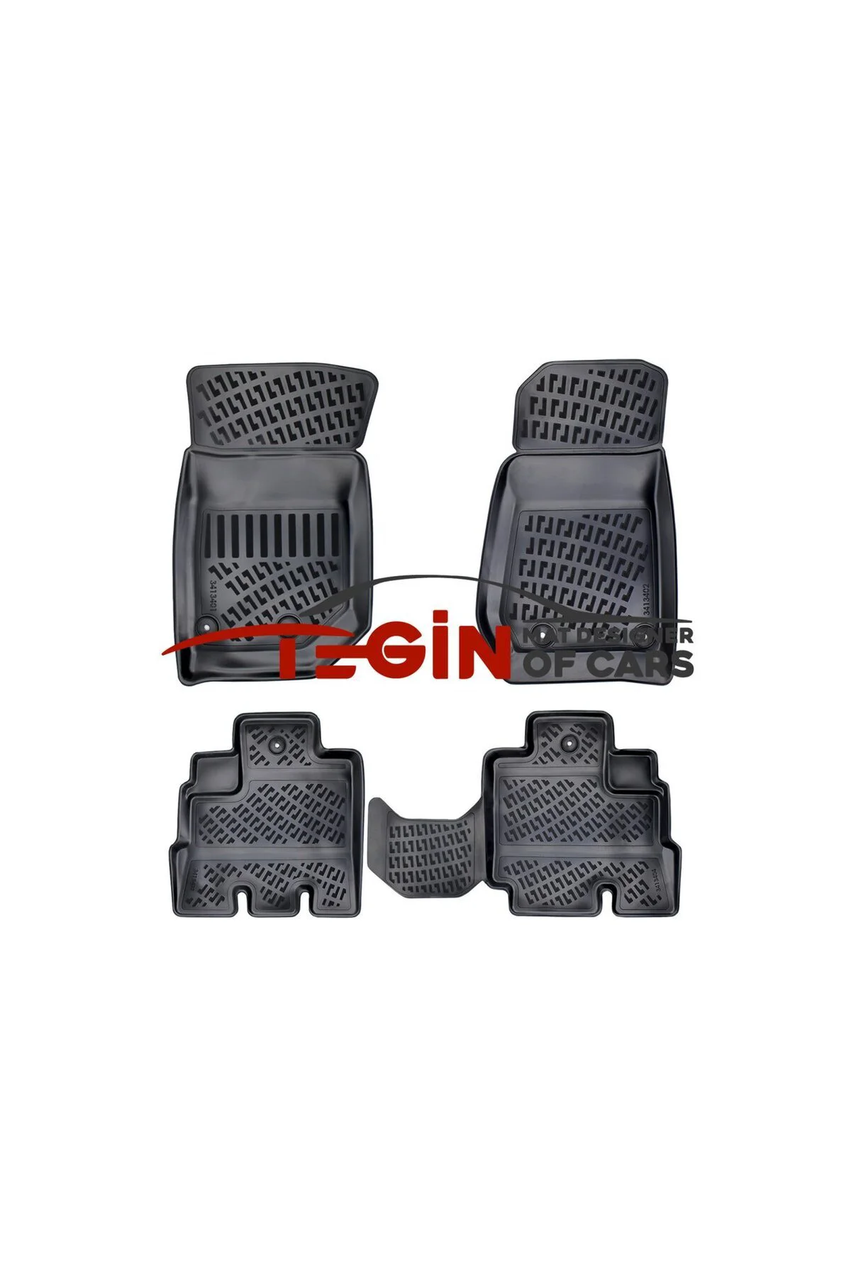 Jeep Wrangler Unlimited Jk 4-Kapı 2014-2018 Otomatik Siyah 3D Havuzlu Paspas