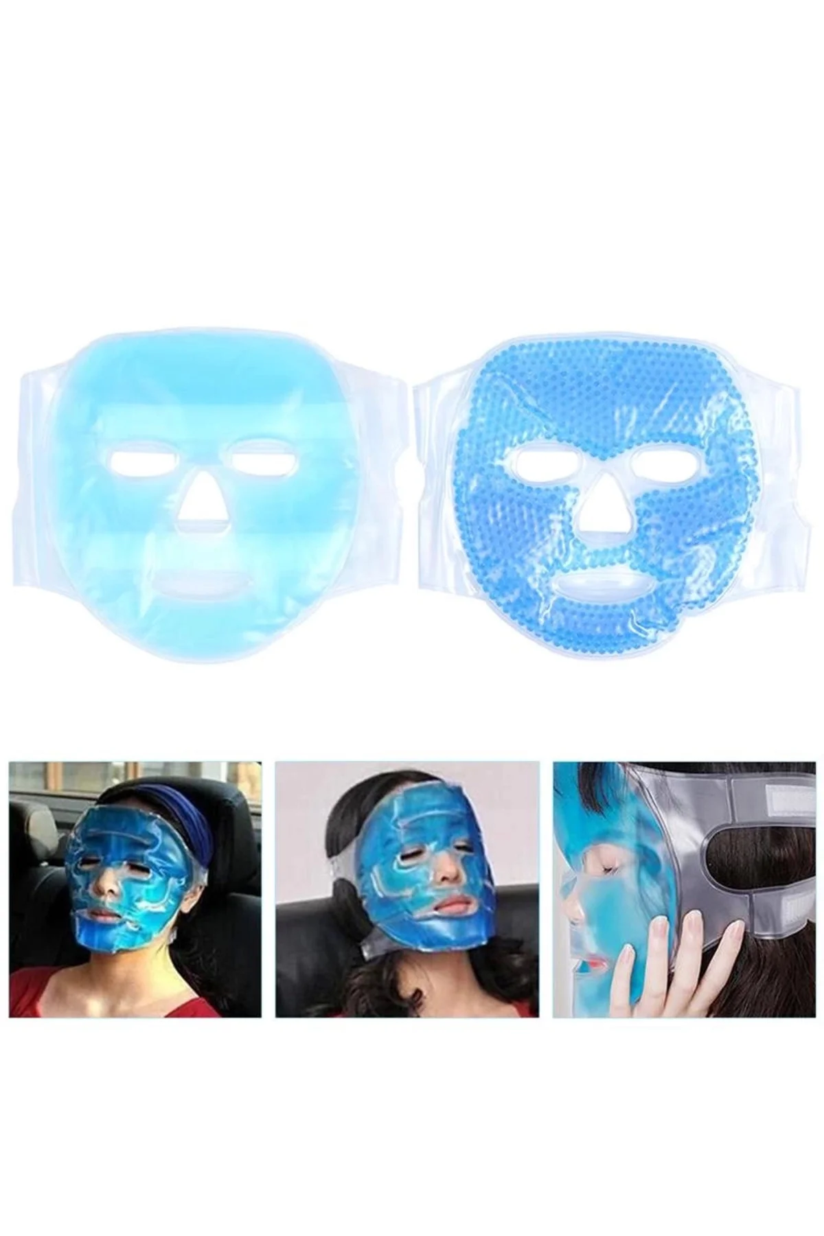 Jel Buz Paketi Yüz Maskesi Baş Ağrısı Yastık Kozmetik Maske + Çif