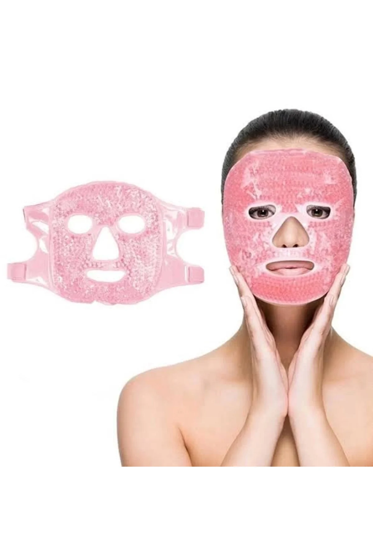 Jel Buz Paketi Yüz Maskesi Baş Ağrısı Yastık Kozmetik Maske + Çif