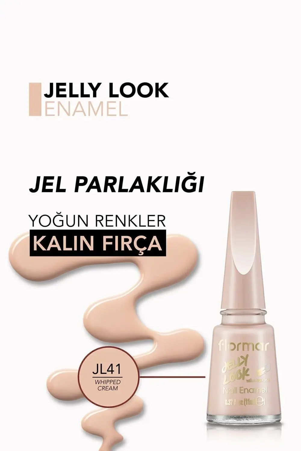 Jel Görünümlü Parlak Oje (Açık Nude) - Jelly Look Nail Enamel - J