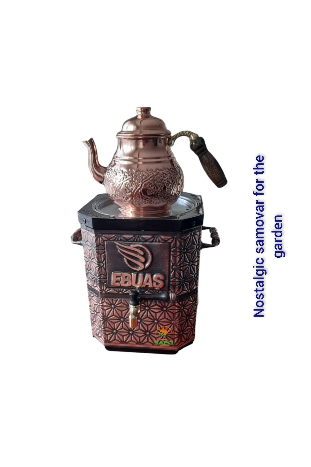 Jel ısıtıcılı Nostaljik Bakır Semaver Bakır Demlikli Bahçe Semave