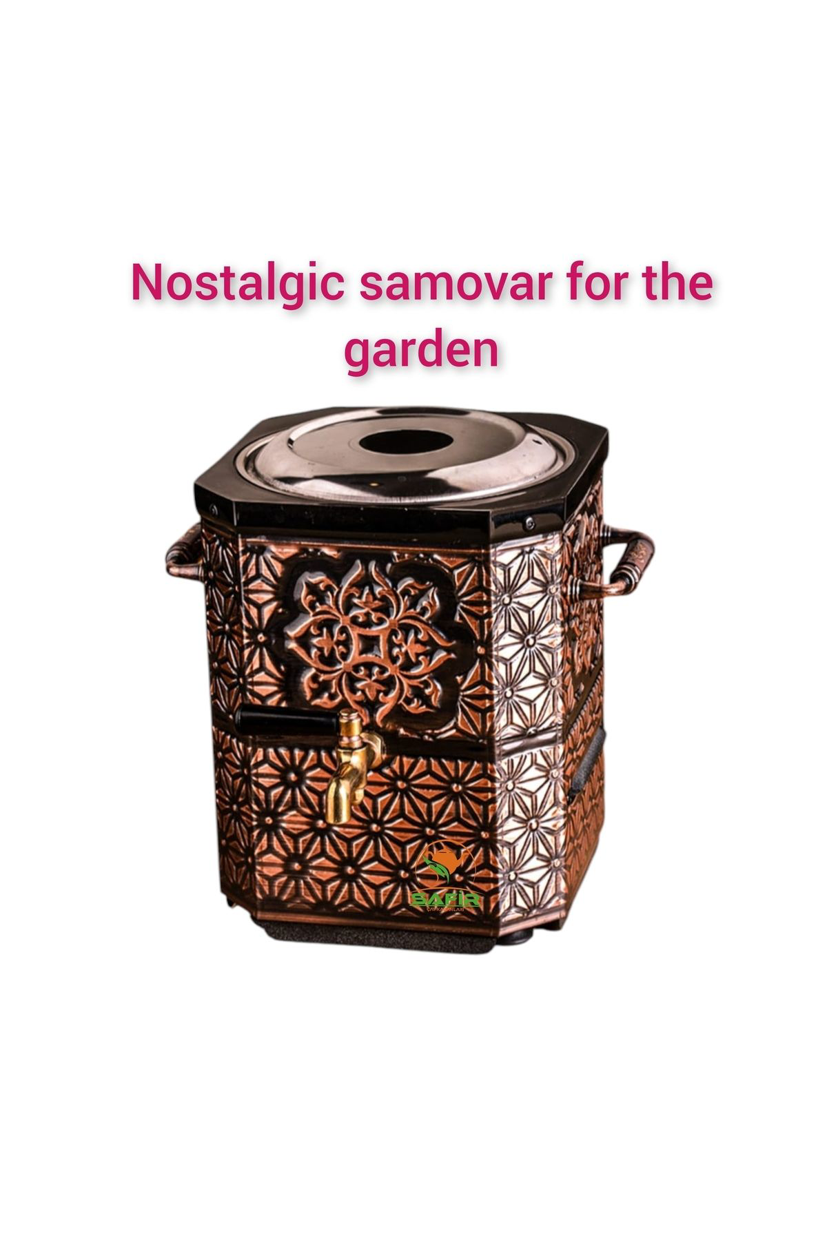 Jel ısıtıcılı Nostaljik Bakır Semaver Bakır Demlikli Bahçe Semave