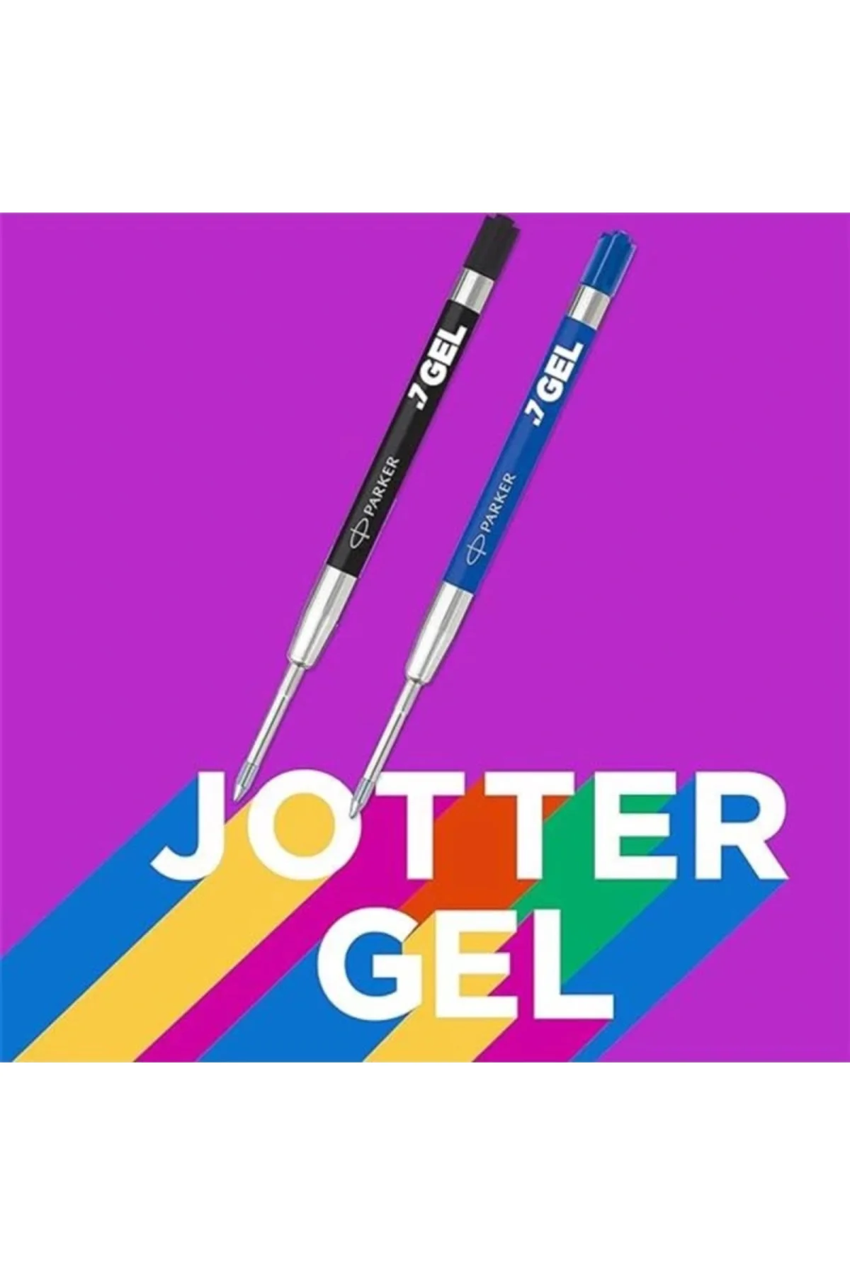 Jel Kalem Refill, Plastik Gövde, 2'li Blister, M uç, Siyah 2li paket
