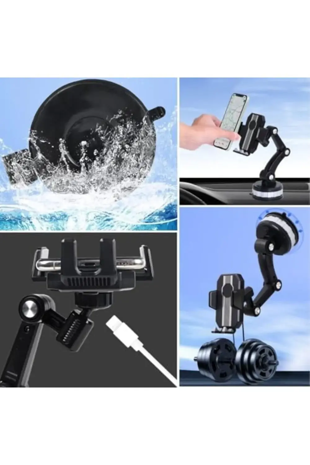 Jel Takılabilen Güçlü 360 Derece Dönebilen Ayarlanabilir Araç Içi