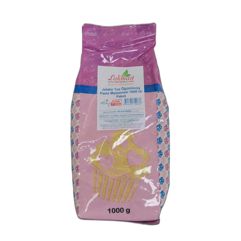 Jelatin Toz Öğütülmüş Pasta Malzemesi 1000 Gr Paket