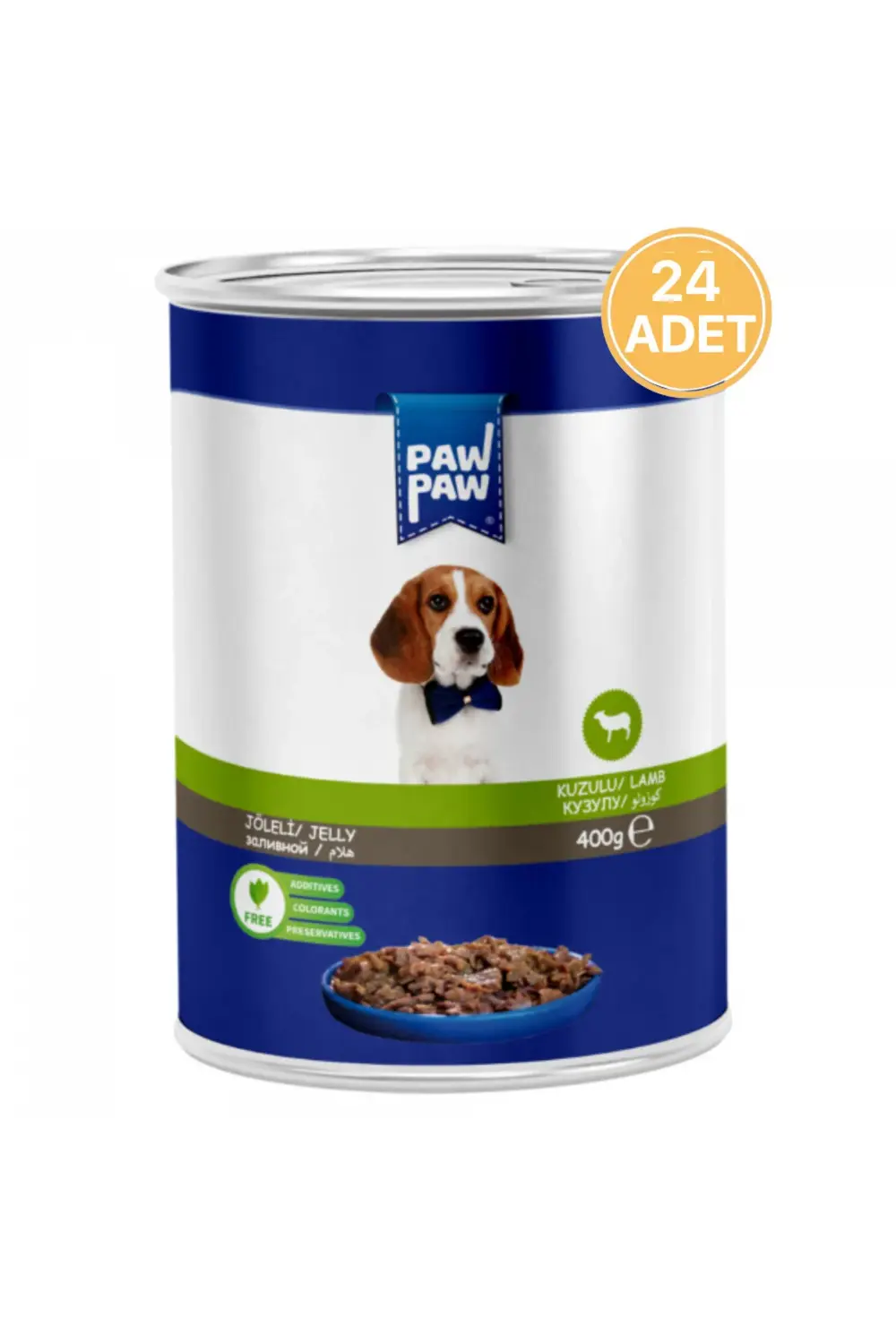 Jelly Parça Etli Kuzulu Yavru Köpek Konservesi 400 gr (24 ADET)