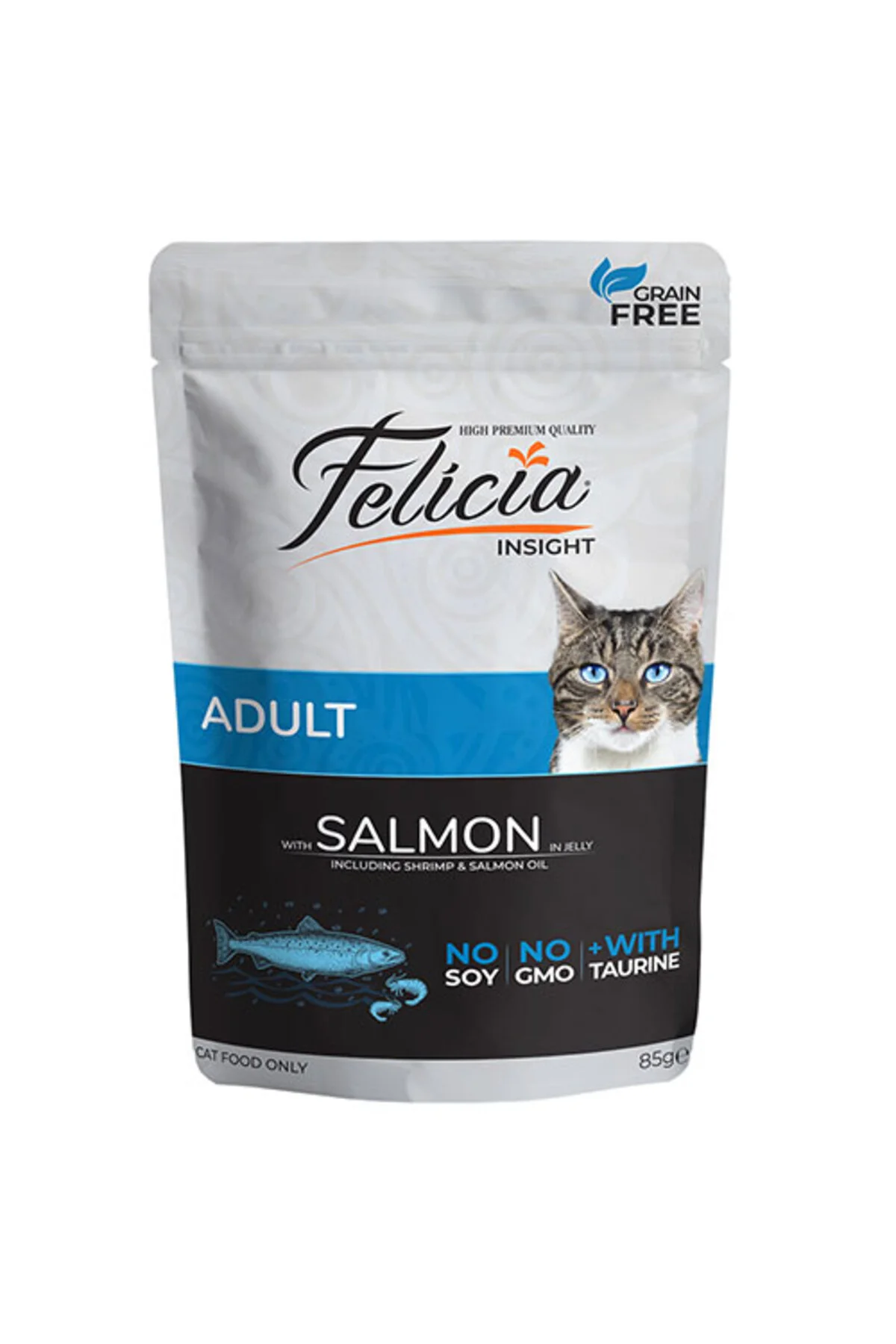 Jelly Somonlu ve Taurinli Pouch Tahılsız Yetişkin Kedi Konservesi