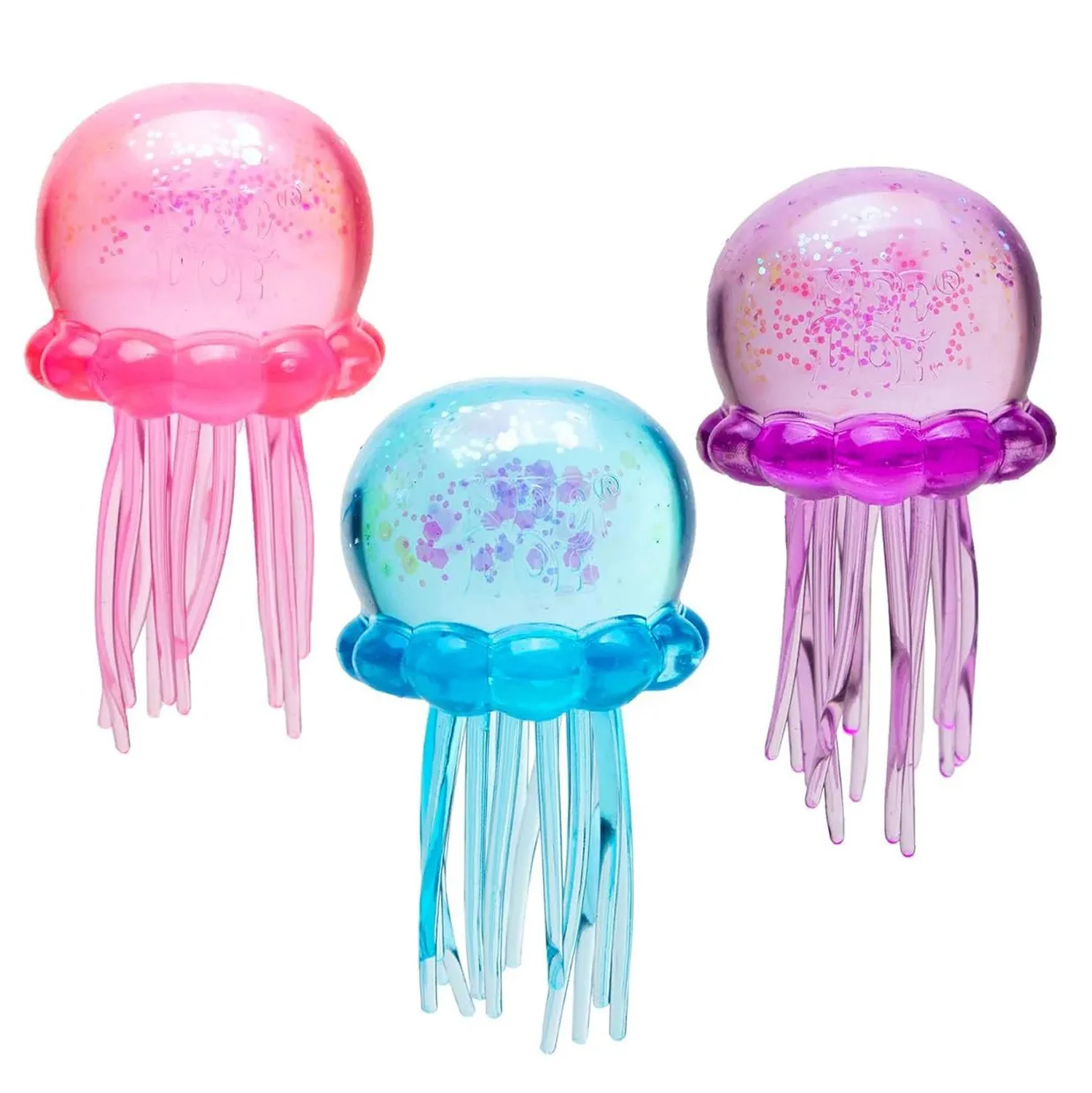 Jelly Squish Sevimli Denizanası Sukuşi Simli Yumuşak Stres Atıcı 