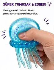 Jelly Squish Sevimli Denizanası Sukuşi Simli Yumuşak Stres Atıcı 