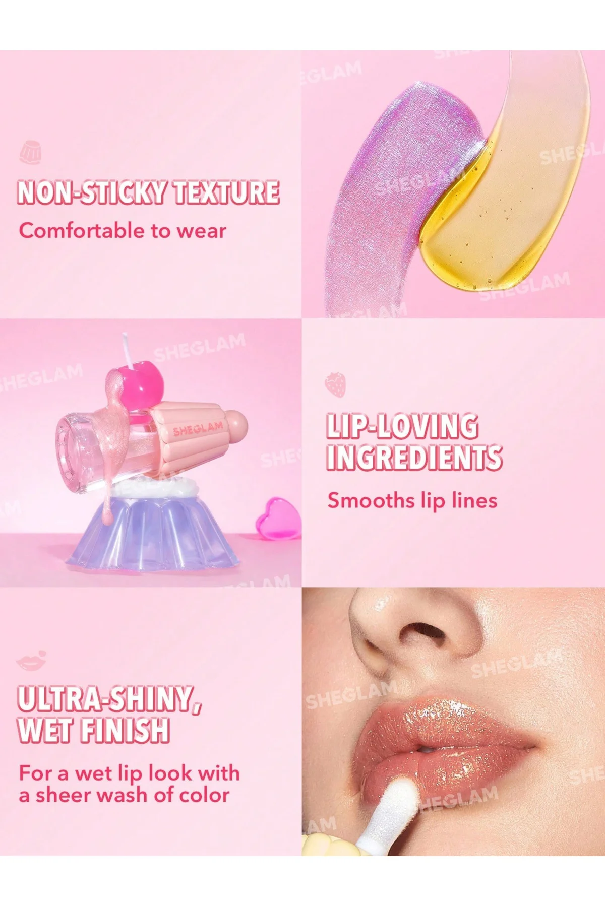 Jelly Wow Nemlendirici Dudak Yağı – Pinkies Up - (Şeffaf Pembe)
