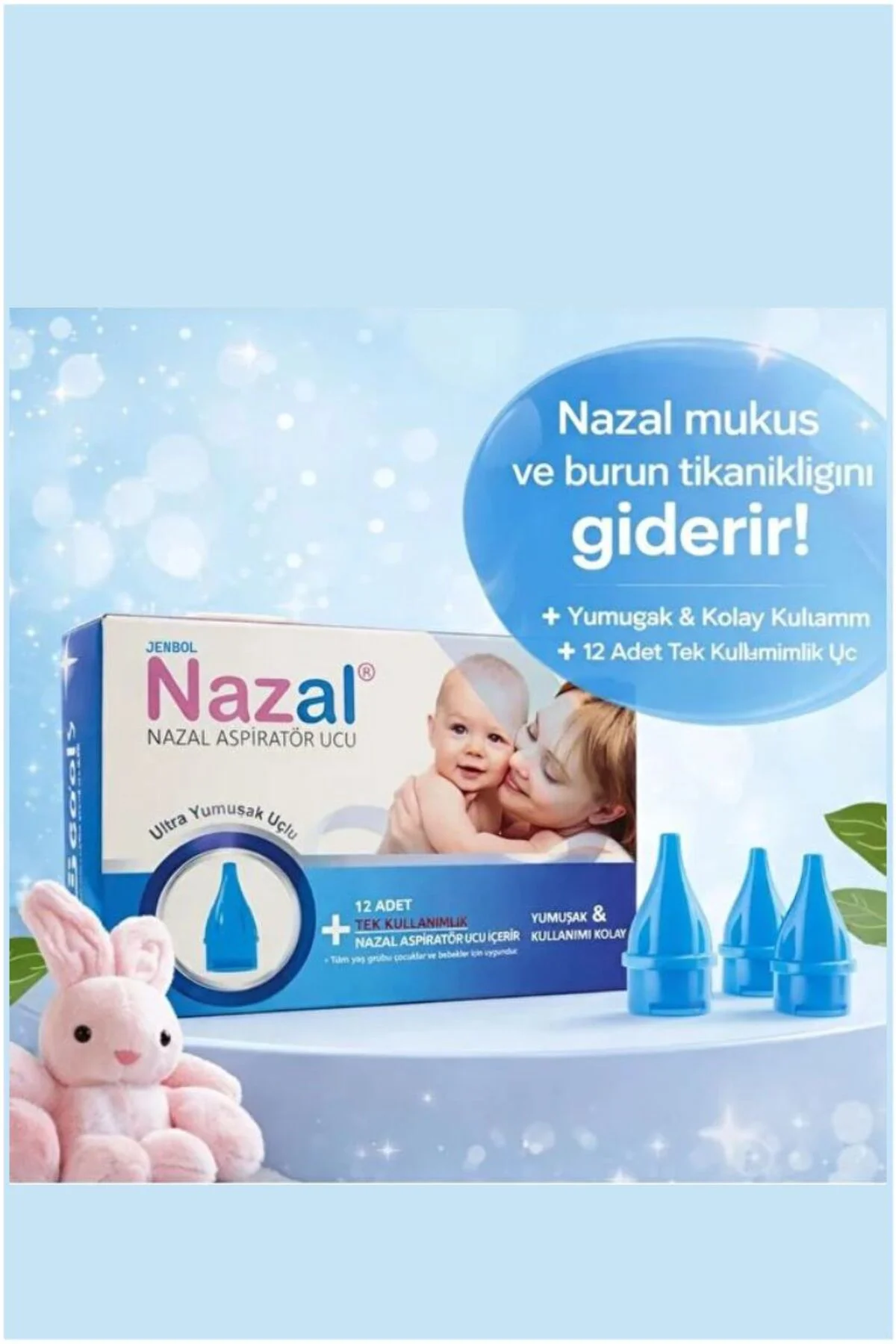 JENBOL Burun Aspiratör 12'li Yedek Uç (otri Bebe Uyumlu) JENBOL Burun Aspiratör 12'li Yedek Uç (otri Bebe Uyumlu)