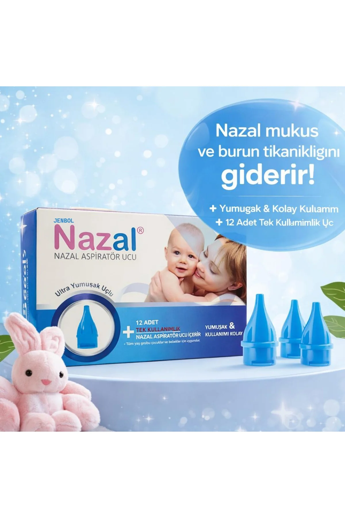 JENBOL Burun Aspiratör 12'li Yedek Uç (otri Bebe Uyumlu) JENBOL Burun Aspiratör 12'li Yedek Uç (otri Bebe Uyumlu)
