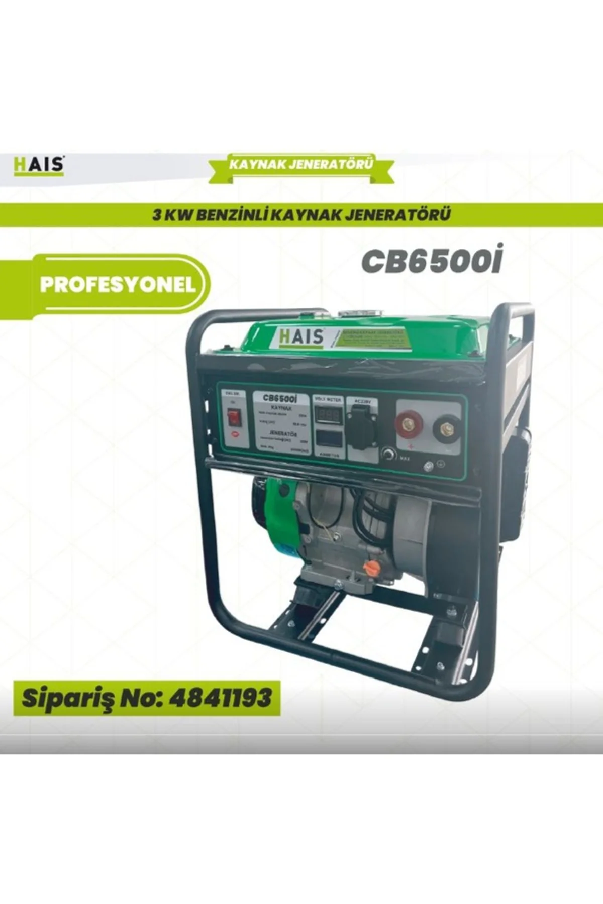 JENERATÖR BENZİNLİ KAYNAK 3KW CB6500İ