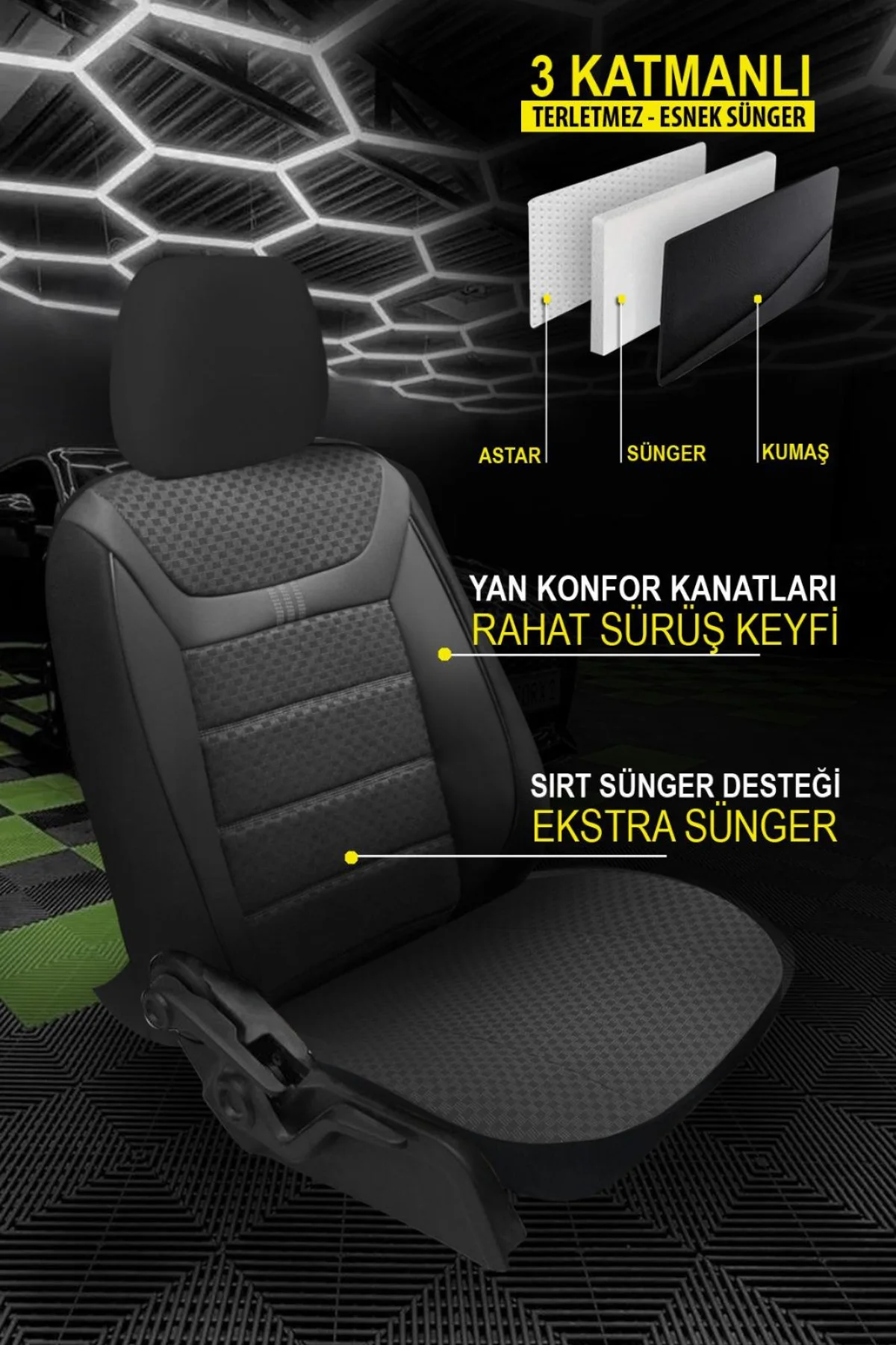 Jest Serisi Dokuma Oto Koltuk Kılıfı Gri Fiyatı, Yorumları ve Özellikleri