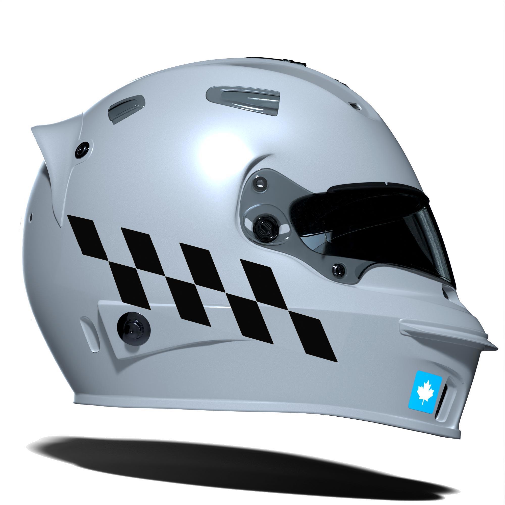 Çinar Extreme Jet Siyah Damali Kask Motosiklet Sticker Takimi  