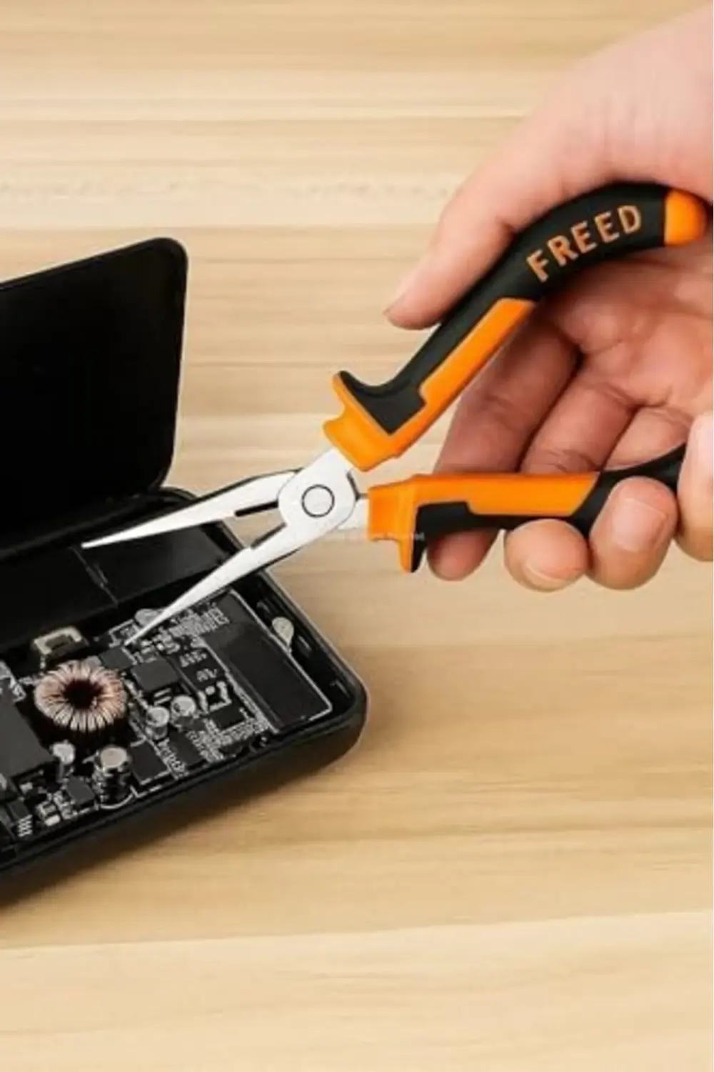 jevnna Kargaburun Pense, 6", Plastik Saplı, Çelik Uçlu, Ergonomik