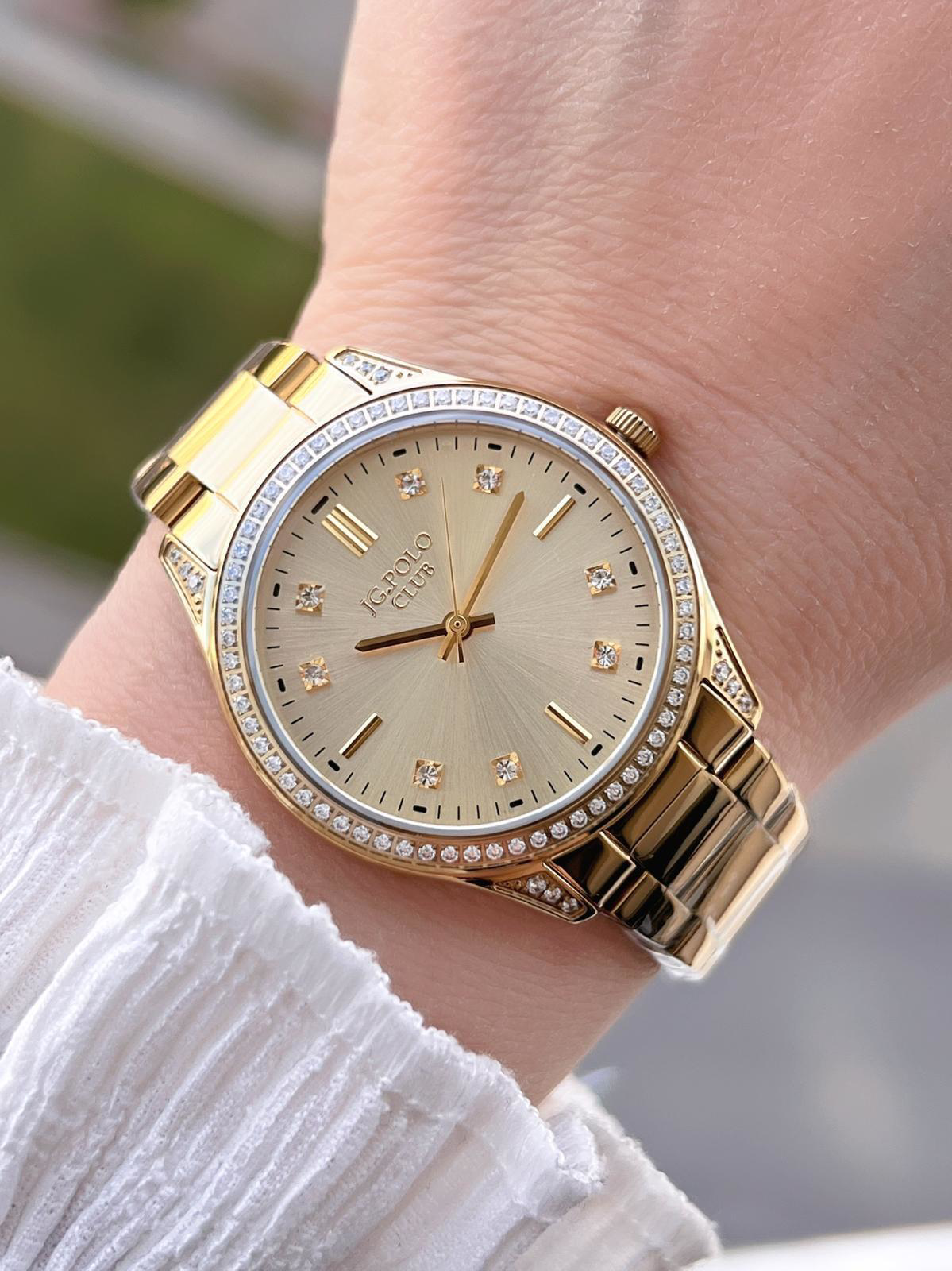 Jg.Polo Club Çelik Kasa & Kordon Kararma Ve Renk Atma Yapmaz Kadı