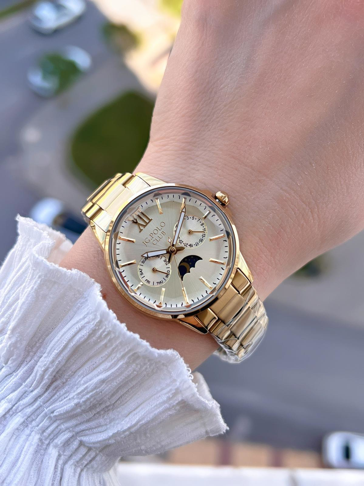 Jg.Polo Club Çelik Kasa & Kordon Kadran Fonsiyonları Aktif Kadın 